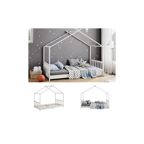 4066731278077 - Vitalispa Kinderbett Bettenhaus Einzelbett FrederickeWeiß 160 x 80 cm modern Kinderzimmer Bett Lattenrost Rausfallschutz 4066731278077 - Vitalispa Kinderbett Bettenhaus Einzelbett FrederickeWeiß 160 x 80 cm modern Kinderzimmer Bett Lattenrost Rausfallschutz