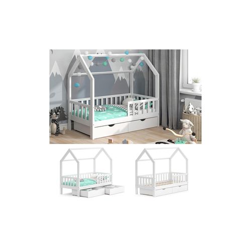 4251421954755 - Vitalispa - Kinderbett Wiki 160x80cm Weiß mit Schubladen und Rausfallschutz 4251421954755 - Vitalispa - Kinderbett Wiki 160x80cm Weiß mit Schubladen und Rausfallschutz