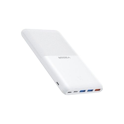 6970453555423 - Mm_unverified_brand - veger Power Bank S22 - 20 000mAh lcd Quick Charge pd 20W Micro-USB usb-c und 3x usb Weiß (W2060)