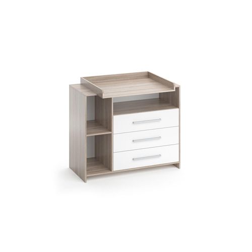 4251421926769 - Wickelkommode Oskar Baby Wickelregal Kommode Wickeltisch Sonoma Weiß 4251421926769 - Wickelkommode Oskar Baby Wickelregal Kommode Wickeltisch Sonoma Weiß