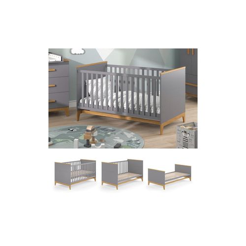 4066731161294 - Kinderbett Babybett Juniorbett Malia Grau Eiche modern 70x140 cm Kinderzimmer Bett Babyzimmerbett Kindermöbel Babymöbel Schlupfsprossen Lattenrost Rausfallschutz Einzelbett 4066731161294 - Kinderbett Babybett Juniorbett Malia Grau Eiche modern 70x140 cm Kinderzimmer Bett Babyzimmerbett Kindermöbel Babymöbel Schlupfsprossen Lattenrost Rausfallschutz Einzelbett