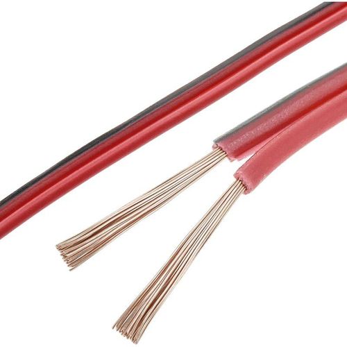 8434185550951 - Cablemarkt - Kupfer-Audiokabelspule mit 2 Leiterdrähten mit einem Durchmesser von 075 mm2 25 m rot und schwarz