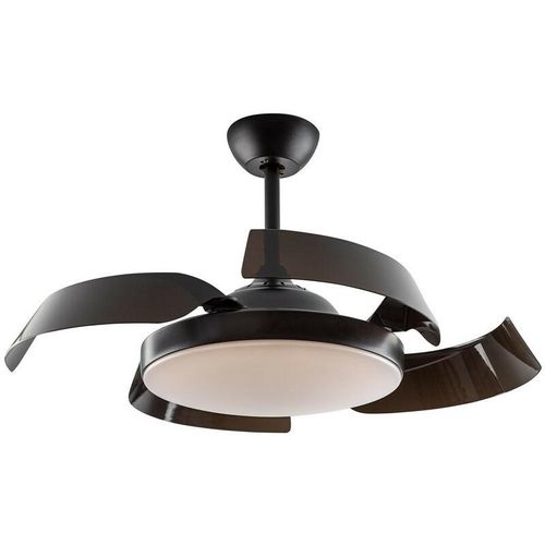 8435435334376 - Schuller Lighting - Schuller enzo 6-Gang-Deckenventilator mit einziehbaren Flügeln Schwarz 3000–6000 k Fernbedienung Timer und Umkehrfunktionen