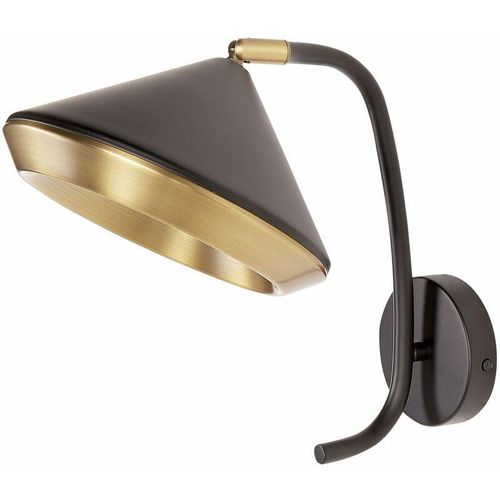 4255664841322 - Beliani - Wandlampe Kupferfarben   Schwarz aus Eisen Industrial Style Modern Elegant für Wohnzimmer Schlafzimmer Flur - Schwarz