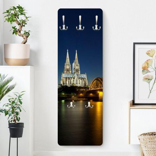 4055958176525 - Micasia - Garderobe - Köln bei Nacht Größe HxB 119cm x 39cm