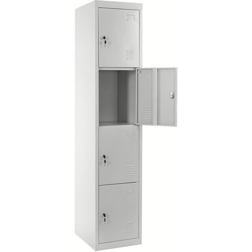 4057651097787 - - Schließfach Preston T163 Schließfachschrank Wertfachschrank Spind Metall 180x38x45cm grau - grey