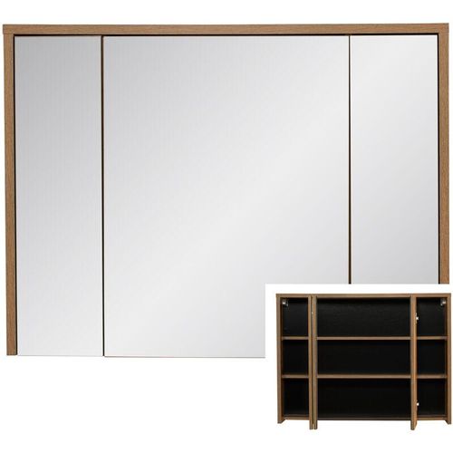 4066075013112 - Lomadox - Badezimmer Spiegelschrank 100 cm HARLOW-56 Eiche (Hunton-Oak)  b h t ca 100 75 16 cm