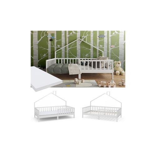 4066731353156 - Livinity Hausbett Kinderbett Justus Weiß 90 x 200 cm mit Matratze modern 4066731353156 - Livinity Hausbett Kinderbett Justus Weiß 90 x 200 cm mit Matratze modern