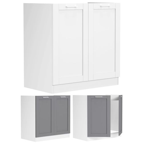 4051814430084 - Spülunterschrank Maße ca H 82 x B 80 x T 46 cm Unterschrank mit zwei Drehtüren im Landhaus Stil Küchenmöbel – Colura