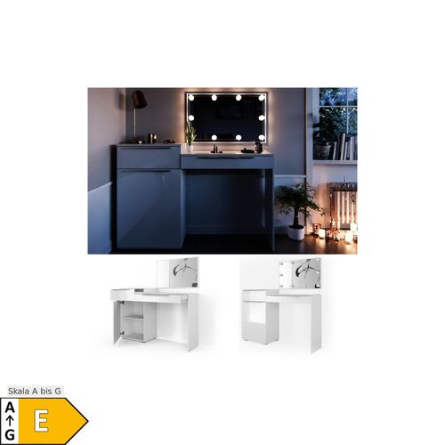 4251421924154 - Schminktisch Little Lilli Frisiertisch Kommode Frisierkommode Spiegel Weiß inklusive LED-Lichterkette 4251421924154 - Schminktisch Little Lilli Frisiertisch Kommode Frisierkommode Spiegel Weiß inklusive LED-Lichterkette