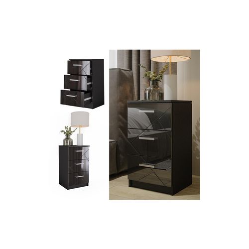 4066731228553 - Nachtkommode Nachttisch Nachtschrank Irma Schwarz Hochglanz 38x66 modern 2er Set Schlafzimmer Schrank Beistellschrank Nachtkonsole Nachttischchen Schrankschublade Schlafzimmermöbel Aufbewahrung 4066731228553 - Nachtkommode Nachttisch Nachtschrank Irma Schwarz Hochglanz 38x66 modern 2er Set Schlafzimmer Schrank Beistellschrank Nachtkonsole Nachttischchen Schrankschublade Schlafzimmermöbel Aufbewahrung