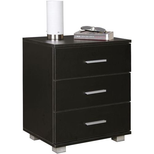 4251745759722 - Nachtkonsole ANAPO Holz Modern 4 Standfüße Schwarz Silber melaminharzbeschichtet 4251745759722 - Nachtkonsole ANAPO Holz Modern 4 Standfüße Schwarz Silber melaminharzbeschichtet