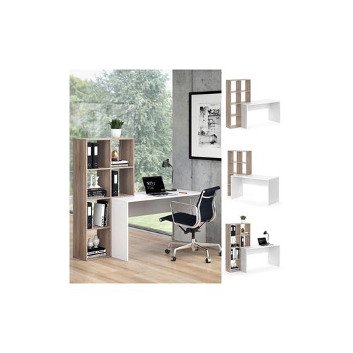 4251421947382 - Schreibtisch mit Regal Mara Sonoma Raumteiler Computertisch Arbeitstisch 4251421947382 - Schreibtisch mit Regal Mara Sonoma Raumteiler Computertisch Arbeitstisch