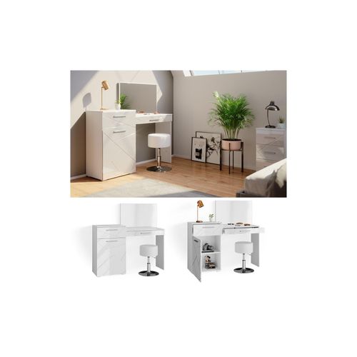 4066731044184 - Schminktisch Frisiertisch Frisierkommode Little Irma Weiß Spiegel Hocker 4066731044184 - Schminktisch Frisiertisch Frisierkommode Little Irma Weiß Spiegel Hocker