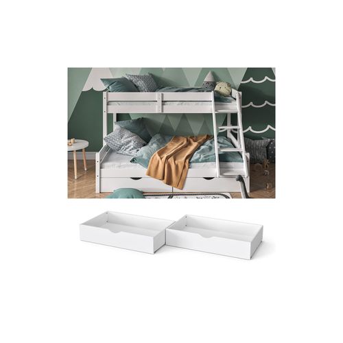 4066731227310 - Bettschublade Schubladenbett Aufbewahrung Everest Weiß 98x20 modern Rollschublade Kinderzimmer Bett Zubehör Spielzeug Ablage Kiefer Massivholz Kinderbett Spielturmbett 4066731227310 - Bettschublade Schubladenbett Aufbewahrung Everest Weiß 98x20 modern Rollschublade Kinderzimmer Bett Zubehör Spielzeug Ablage Kiefer Massivholz Kinderbett Spielturmbett
