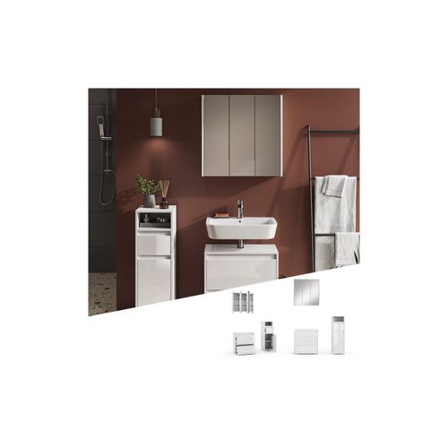 4066731243020 - Badmöbel-Set Badezimmer-Möbel Bad-Schrank Majest Weiß Hochglanz modern Badezimmerschrank Waschbeckenunterschrank Spiegelschrank Midischrank Schranktür Schrankfach Schrankschublade 4066731243020 - Badmöbel-Set Badezimmer-Möbel Bad-Schrank Majest Weiß Hochglanz modern Badezimmerschrank Waschbeckenunterschrank Spiegelschrank Midischrank Schranktür Schrankfach Schrankschublade