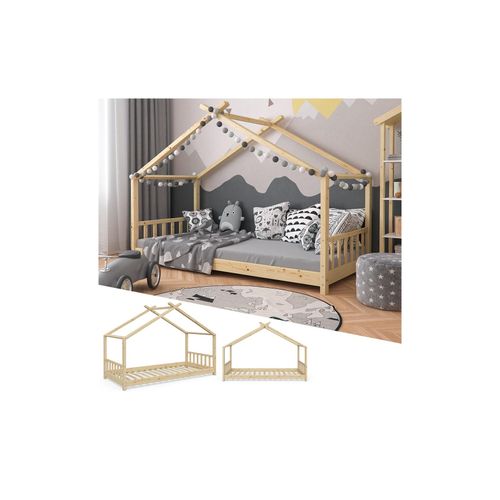 4066731030835 - Design Kinderbett Hausbett Natur Kinderhaus Holzbett 90x200 Massivholz 4066731030835 - Design Kinderbett Hausbett Natur Kinderhaus Holzbett 90x200 Massivholz