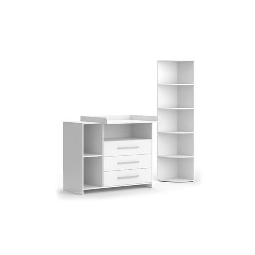 4066731366248 - Kinderzimmer-Set Oskar Weiß 2 Teile mit Wickelkommode und Spielzeugregal Vicco 4066731366248 - Kinderzimmer-Set Oskar Weiß 2 Teile mit Wickelkommode und Spielzeugregal Vicco