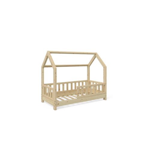 4251421925120 - Kinderbett Kinderhaus Bett Holz Zaun Schlafen Spielbett Hausbett 70x140cm 4251421925120 - Kinderbett Kinderhaus Bett Holz Zaun Schlafen Spielbett Hausbett 70x140cm