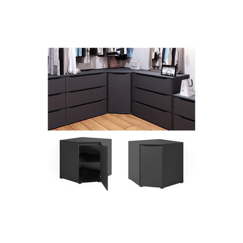 4066731244355 - Eckkommode Sideboard Mehrzweckschrank Ruben Anthrazit Kleiderschrank Tür