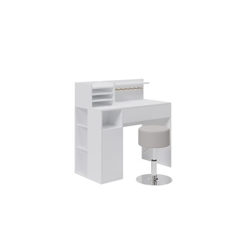 4066731366293 - Schreibtisch Weiß 2 Teile mit Hocker Vicco 4066731366293 - Schreibtisch Weiß 2 Teile mit Hocker Vicco