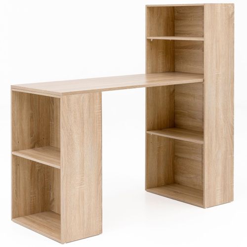 4251745760711 - Schreibtisch mit Regal BRENTA 120x120x53 cm Spanplatten variable Regalhöhen 4251745760711 - Schreibtisch mit Regal BRENTA 120x120x53 cm Spanplatten variable Regalhöhen