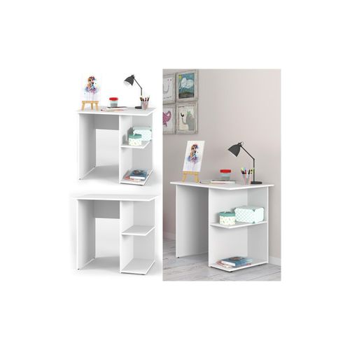 4251421915008 - Schreibtisch Simple Schreibtisch Arbeitstisch Regal PC Tisch Weiß 4251421915008 - Schreibtisch Simple Schreibtisch Arbeitstisch Regal PC Tisch Weiß