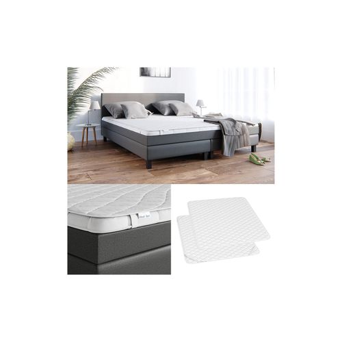 4251421926219 - Matratzenschoner Topper Matratzen-Auflage weiß für Boxpspringbett 4251421926219 - Matratzenschoner Topper Matratzen-Auflage weiß für Boxpspringbett