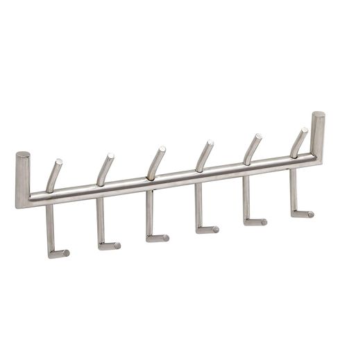 4251745781709 - Silberne Metall-Wandgarderobe 12 Haken 60x19x10 cm Handarbeit 4251745781709 - Silberne Metall-Wandgarderobe 12 Haken 60x19x10 cm Handarbeit