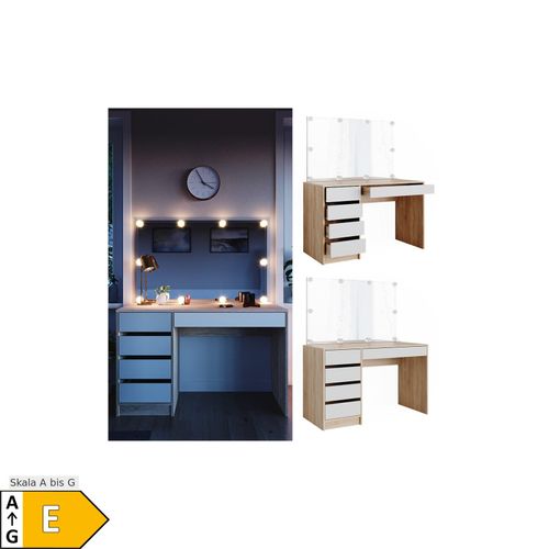 4066731027101 - VICCO Schminktisch Sherry Sonoma Weiß Frisiertisch LED Spiegel Kommode Schublade 4066731027101 - VICCO Schminktisch Sherry Sonoma Weiß Frisiertisch LED Spiegel Kommode Schublade