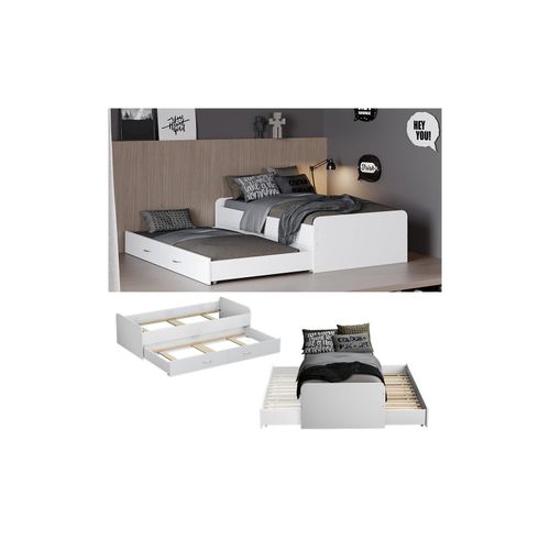 4066731274703 - Oskar-Store Kojenbett Jasper 200 x 90 cm Weiß mit Lattenrost Funktionsbett Gäste 4066731274703 - Oskar-Store Kojenbett Jasper 200 x 90 cm Weiß mit Lattenrost Funktionsbett Gäste