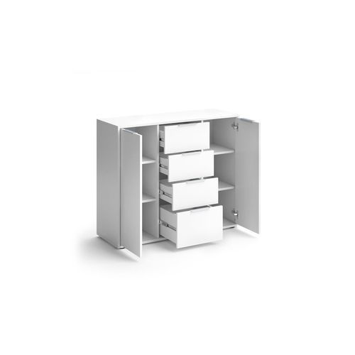 4251421929777 - VICCO Sideboard LEON Kommode Schrank Weiß Fernsehschrank TV Anrichte Highboard