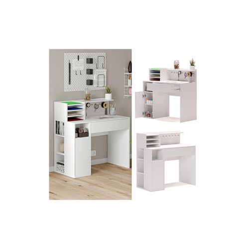 4251421964839 - Schreibtisch Basteltisch Arbeitstisch Maltisch Ablagen Werkbank Bürotisch