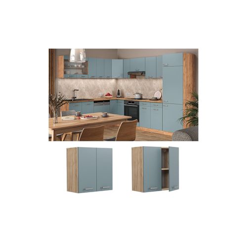 4066731344246 - Hängeschrank Küchenschrank R-Line Solid Eiche Blau Grau 60 cm modern 4066731344246 - Hängeschrank Küchenschrank R-Line Solid Eiche Blau Grau 60 cm modern