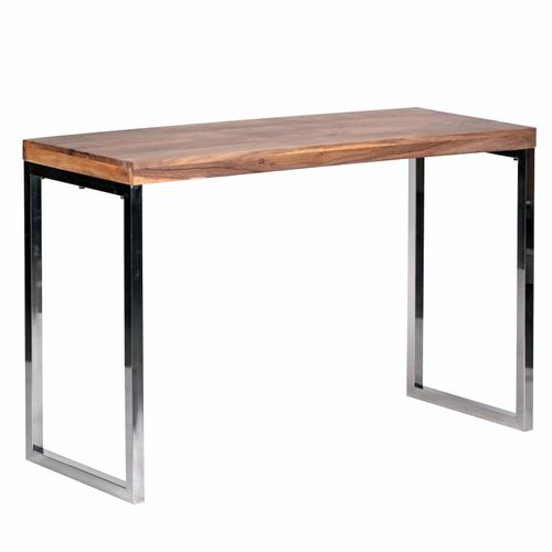 4251745763385 - Konsolentisch ISEN Flexibel 120x76x45 cm Massivholz Chromgestell handgefertigt 4251745763385 - Konsolentisch ISEN Flexibel 120x76x45 cm Massivholz Chromgestell handgefertigt