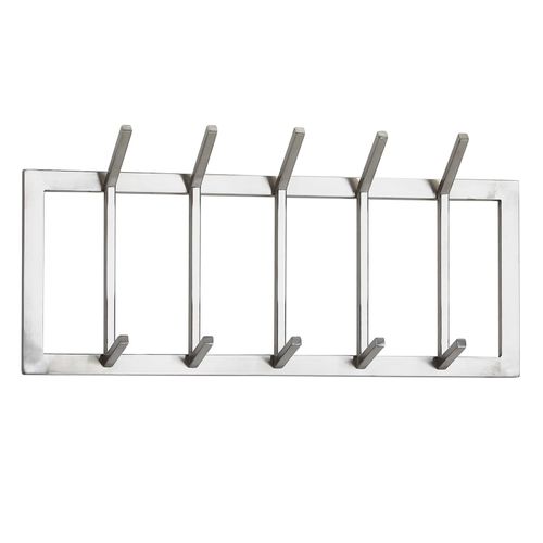 4251757708107 - Wandgarderobe Metall Silber 65x30x10 cm Design Flurgarderobe Stahl Hakenleiste Wandpaneel Garderobe Wand Garderobenleiste Flur - Finebuy 4251757708107 - Wandgarderobe Metall Silber 65x30x10 cm Design Flurgarderobe Stahl Hakenleiste Wandpaneel Garderobe Wand Garderobenleiste Flur - Finebuy