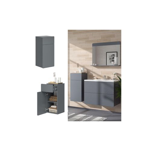 4066731365333 - Midischrank Izan Grau 37 x 77 cm mit Schublade und Tür 4066731365333 - Midischrank Izan Grau 37 x 77 cm mit Schublade und Tür