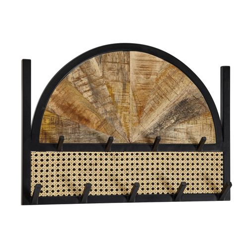 4251745799841 - Wandgarderobe Mango Massivholz Rattan Metall Exotisch Funktional & Stilvoll 4251745799841 - Wandgarderobe Mango Massivholz Rattan Metall Exotisch Funktional & Stilvoll