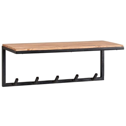 4251745780795 - Wandgarderobe Akazienholz & Metallgestell Stilvoll 70x27x30 cm 4251745780795 - Wandgarderobe Akazienholz & Metallgestell Stilvoll 70x27x30 cm
