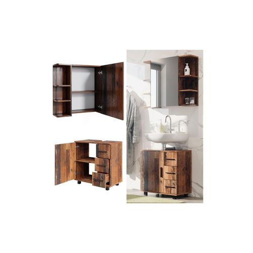 4066731272198 - Badmöbelset Ilias Old Style modern Badezimmerschrank Badschrank Badezimmermöbel Waschtischunterschrank Waschbeckenunterschrank Spiegelschrank Schranktür Schrankfach Schrankschublade 4066731272198 - Badmöbelset Ilias Old Style modern Badezimmerschrank Badschrank Badezimmermöbel Waschtischunterschrank Waschbeckenunterschrank Spiegelschrank Schranktür Schrankfach Schrankschublade