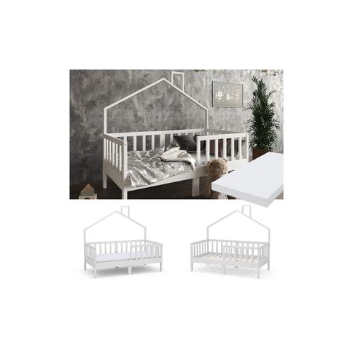 4066731353170 - Livinity Hausbett Kinderbett Justus Weiß 70 x 140 cm mit Matratze modern 4066731353170 - Livinity Hausbett Kinderbett Justus Weiß 70 x 140 cm mit Matratze modern