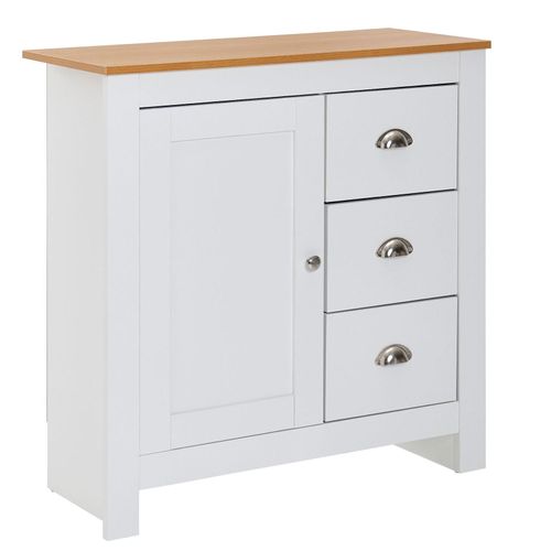 4251745781099 - Moderne Schubladenkommode Eiche-Finish 3 Schubladen 2 Türfächer 4251745781099 - Moderne Schubladenkommode Eiche-Finish 3 Schubladen 2 Türfächer