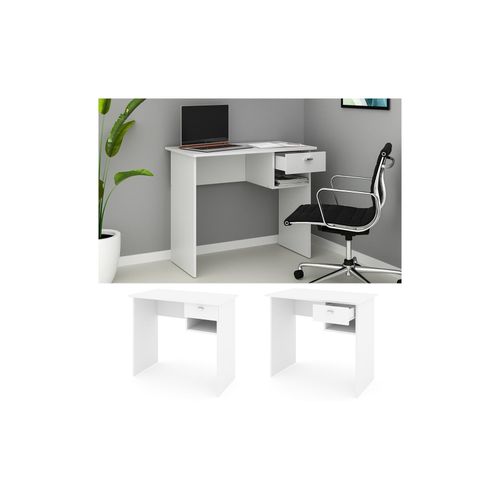 4251421934696 - VICCO Schreibtisch COLIN Weiß Arbeitstisch Bürotisch Regal PC Tisch Schublade 4251421934696 - VICCO Schreibtisch COLIN Weiß Arbeitstisch Bürotisch Regal PC Tisch Schublade