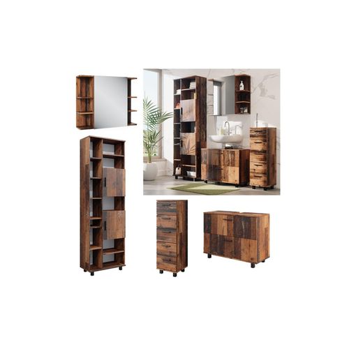 4066731272266 - Badmöbelset Ilias Old Style modern Badezimmerschrank Badschrank Badezimmermöbel Waschtischunterschrank Waschbeckenunterschrank Spiegelschrank Midischrank Hochschrank Schranktür Schrankschublade 4066731272266 - Badmöbelset Ilias Old Style modern Badezimmerschrank Badschrank Badezimmermöbel Waschtischunterschrank Waschbeckenunterschrank Spiegelschrank Midischrank Hochschrank Schranktür Schrankschublade