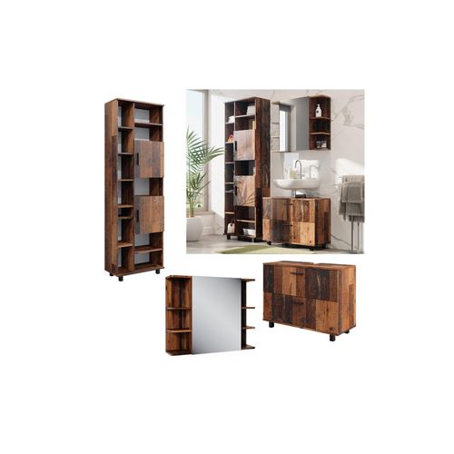 4066731272259 - Badmöbelset Ilias Old Style modern Badezimmerschrank Badschrank Badezimmermöbel Waschtischunterschrank Waschbeckenunterschrank Spiegelschrank Hochschrank Schranktür Schrankfach Schrankschublade 4066731272259 - Badmöbelset Ilias Old Style modern Badezimmerschrank Badschrank Badezimmermöbel Waschtischunterschrank Waschbeckenunterschrank Spiegelschrank Hochschrank Schranktür Schrankfach Schrankschublade