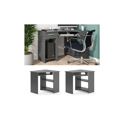 4066731033379 - Eckschreibtisch Schreibtisch Computertisch Odin Anthrazit Arbeitstisch Ablage 4066731033379 - Eckschreibtisch Schreibtisch Computertisch Odin Anthrazit Arbeitstisch Ablage