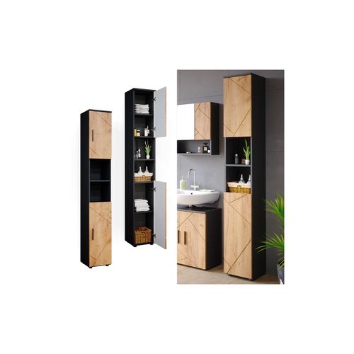 4066731001903 - Hochschrank Badschrank Badezimmerschrank Irma 2 Türen Ablage 6 Fächer 4066731001903 - Hochschrank Badschrank Badezimmerschrank Irma 2 Türen Ablage 6 Fächer