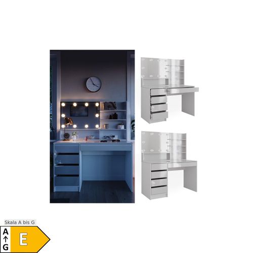4066731346219 - Schminktisch Sherry Weiß 120 cm mit LED Beleuchtung und Spiegelregal Vicco 4066731346219 - Schminktisch Sherry Weiß 120 cm mit LED Beleuchtung und Spiegelregal Vicco