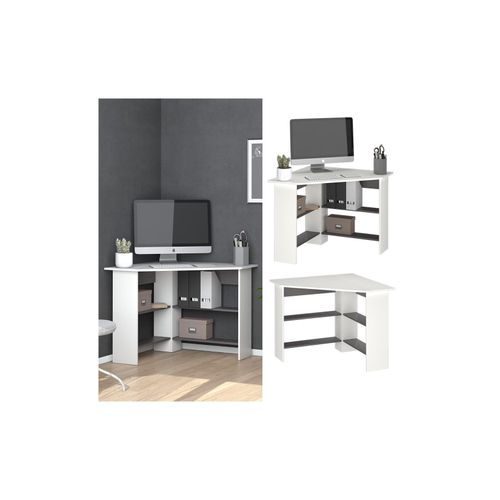 4251421972063 - Eckschreibtisch Schreibtisch Bürotisch Arion 90x90cm weiß Computertisch