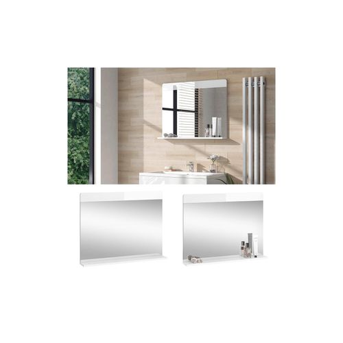 4066731353019 - Badezimmerspiegel Izan Weiß Hochglanz 801 x 62 cm mit Regal Vicco 4066731353019 - Badezimmerspiegel Izan Weiß Hochglanz 801 x 62 cm mit Regal Vicco